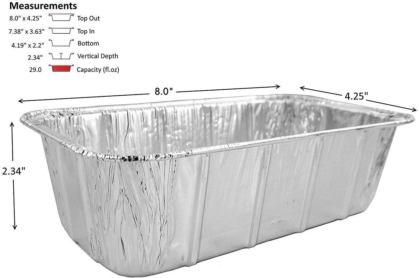 Durable 1 1/2 lb. Aluminum Foil Loaf Pan w/Dome Lid  500/CS