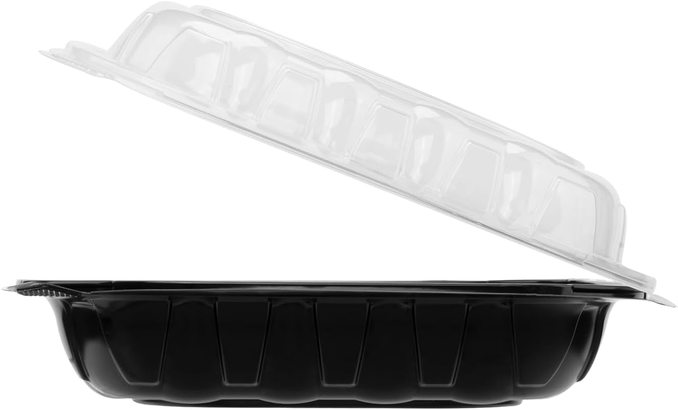 Karat 10.25"x9" Premium PP Hinged Container, Take Out Food Containers - 150/Case