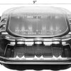 Karat 10.25"x9" (3-Compartments) Premium PP Hinged Container, Take Out Food Containers - 150/Case