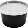 12 oz. Round Microwaveable Deli Container Combo Pack (Black) 240/Case