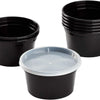 12 oz. Round Microwaveable Deli Container Combo Pack (Black) 240/Case