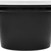 16 oz. Round Microwaveable Deli Container Combo Pack (Black) 240/Case
