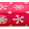 2 lb. Red Holiday Snowflake Loaf Bread Pan (NO LIDS) 200/CS