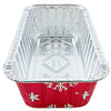2 lb. Red Holiday Snowflake Loaf Bread Pan (NO LIDS) 200/CS