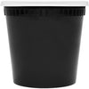 24 oz. Round Microwaveable Deli Container Combo Pack (Black) 240/Case