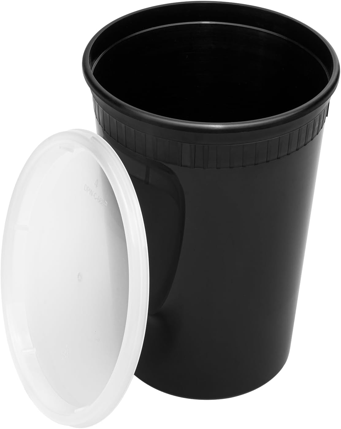32 oz. Round Microwaveable Deli Container Combo Pack (Black) 240/Case