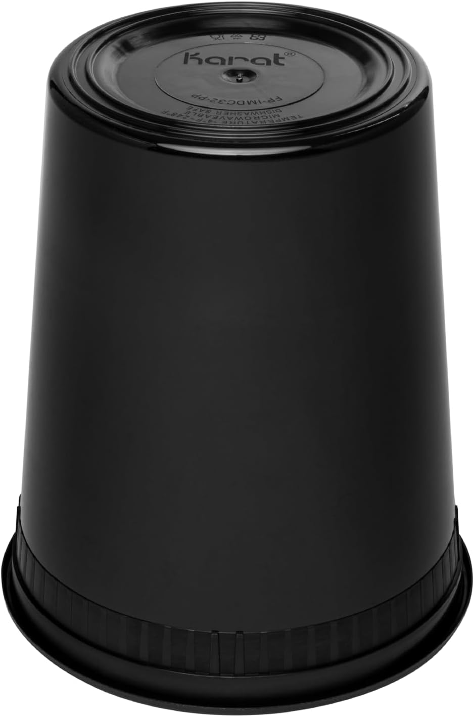 32 oz. Round Microwaveable Deli Container Combo Pack (Black) 240/Case