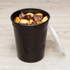32 oz. Round Microwaveable Deli Container Combo Pack (Black) 240/Case