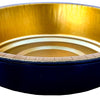 Handi-Foil 7" Round Black and Gold Foil Pan w/Clear Dome Lid 50/CS