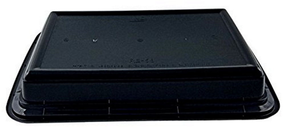 58 oz. Rectangular Black Microwaveable Container w/Lid Combo 150/CS