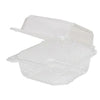 Karat 6"x6" Clear PET Hinged Food Containers - 500/Case