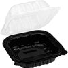 Karat 6"x6" Premium PP Hinged Container, Take Out Food Containers - 300/Case