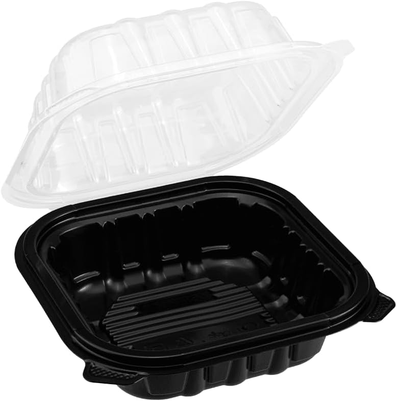 Karat 6"x6" Premium PP Hinged Container, Take Out Food Containers - 300/Case