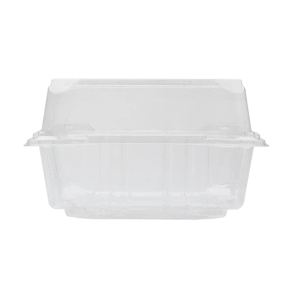 Karat 6"x6" Clear PET Hinged Food Containers - 500/Case