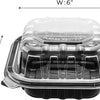 Karat 6"x6" Premium PP Hinged Container, Take Out Food Containers - 300/Case