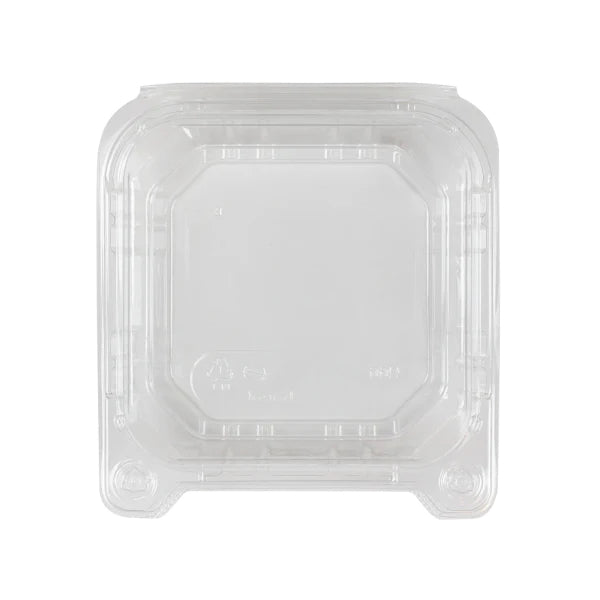 Karat 6"x6" Clear PET Hinged Food Containers - 500/Case