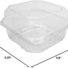 Karat 6"x6" Clear PET Hinged Food Containers - 500/Case