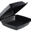 Dart 9x9 BLACK Large Foam Hinged Container 200/CS