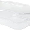 Karat 8"x8" Clear PET Hinged Food Containers - 250/CASE