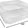 Karat 8"x8" Clear PET Hinged Food Containers - 250/CASE
