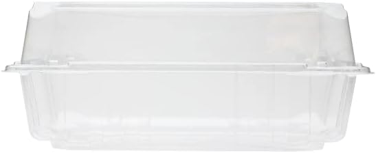 Karat 8"x8" Clear PET Hinged Food Containers - 250/CASE