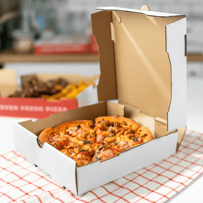 8"x8"x2" WHITE Corrugated Pizza Box - 50/CASE