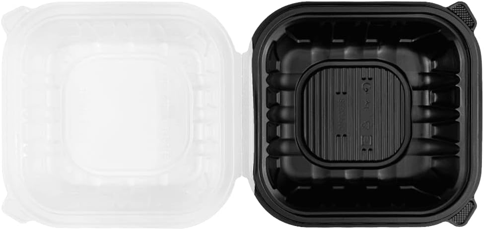 Karat 8"x8" Premium PP Hinged Container, Take Out Food Containers - 150/Case