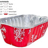 1 lb. Red Holiday Mini-Loaf Snowflake Pan (NO LIDS) 200/CS