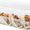 Karat 9"x5" Clear PET Hinged Food Containers - 250/CASE
