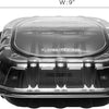 Karat 9"x9" Premium PP Hinged Container, Take Out Food Containers - 150/Case