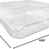 Karat 9"x9" Clear PET Hinged Food Containers - 200/CASE