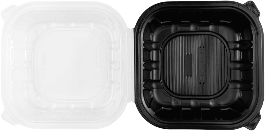 Karat 9"x9" Premium PP Hinged Container, Take Out Food Containers - 150/Case