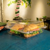 Karat 9"x9" Clear PET Hinged Food Containers - 200/CASE