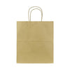 MEDIUM 12.2"x14"x7.5" Natural Brown Paper Shopping Bag with Handles - 250/CS