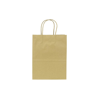 MINI 8.1"x10.6"x4.5" Brown Paper Shopping Bag 250/CS