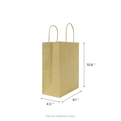 MINI 8.1"x10.6"x4.5" Brown Paper Shopping Bag 250/CS