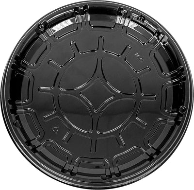 18" Round Black PETE Catering Tray 50/Case