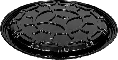 18" Round Black PETE Catering Tray 50/Case