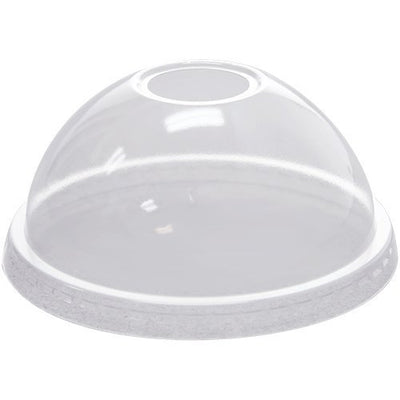 Dome Lid With HOLE for 9 oz Clear Drinking Cup & 5oz - 8oz Dessert Cup 1000/Case