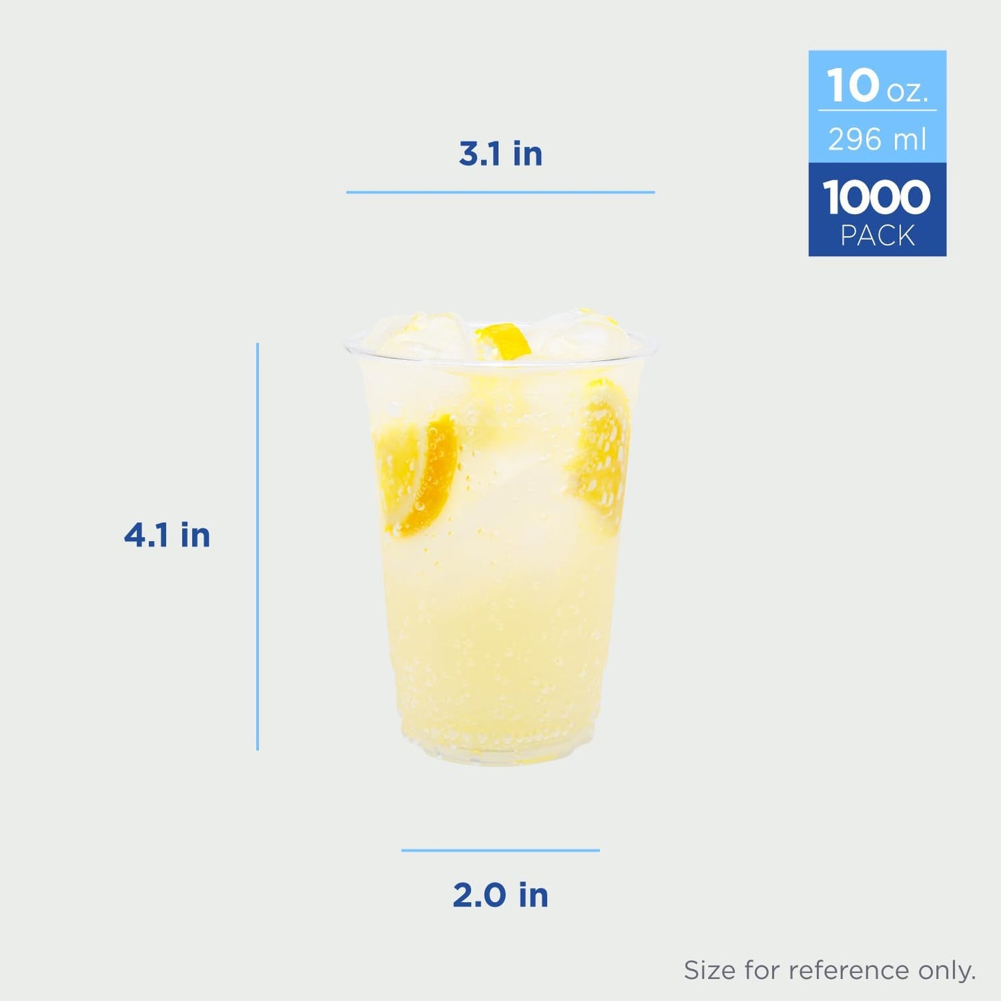 10 oz. Clear Drinking Cup 1000/Case