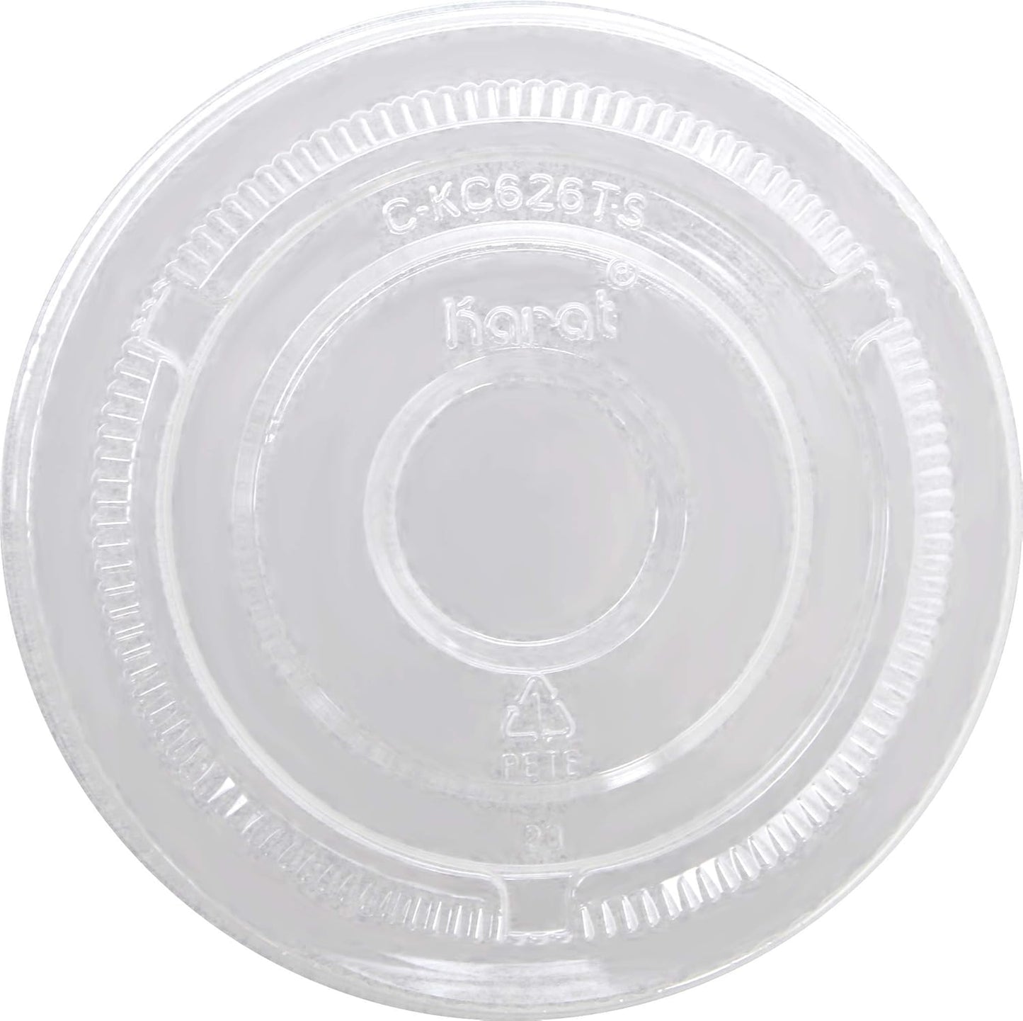 Flat Lid NO HOLE for 16-24 oz. Clear Drinking Cup 1000/Case