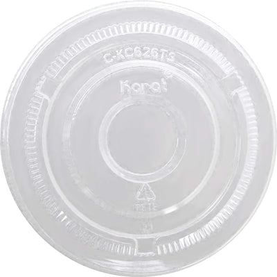 Flat Lid NO HOLE for 16-24 oz. Clear Drinking Cup 1000/Case