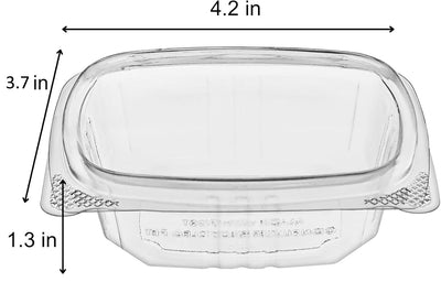 4 oz. Clear Hinged Deli Fruit Container 400/CS