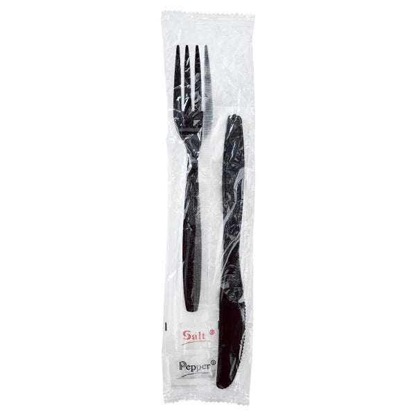 Heavy-Weight Black Cutlery Kit 5 Pieces PS - 250/Case
