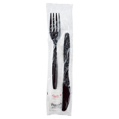 Heavy-Weight Black Cutlery Kit 5 Pieces PS - 250/Case