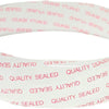 Clear w/Red Safety Print 4.75" x 1" Heat Shrink Deli Container Bands 5000/CS