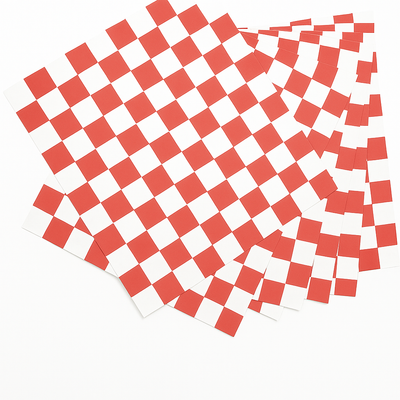 12" x 12" RED Checkered Waxed Paper Sandwich Wrap Sheets 1000/PACK