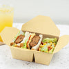 48 oz 2-Compartment Kraft Takeout Containers