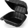 KARAT 6x6x3 Black Mineral Filled Clamshell Hinged Container 400/CS