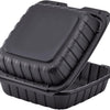 KARAT 8x8x3 Medium Black Mineral Filled Clamshell Hinged Container 200/CS